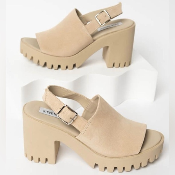 Steve Madden Sunnyside Slingback Lug Sandals Size 7 - Picture 2 of 15